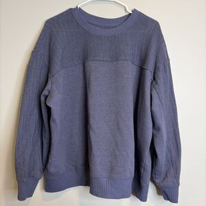 Maurices Sweatshirt Sweater Mix Sz 2X Women’s Steel Blue Raw Seam Coastal Grunge